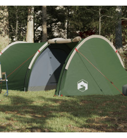 Tente de camping 4 personnes vert 405x170x106 cm taffetas 185T