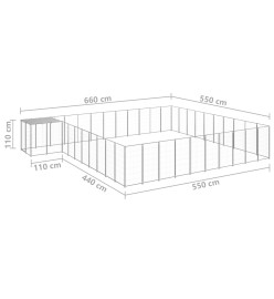 Chenil Argenté 31,46 m² Acier