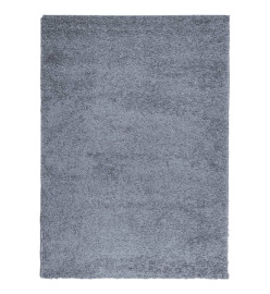 Tapis shaggy à poils longs moderne bleu 200x280 cm