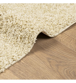 Tapis shaggy à poils longs moderne doré 240x240 cm