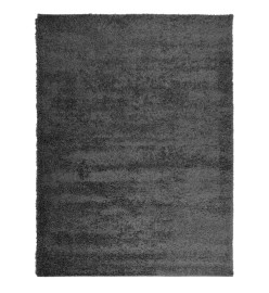 Tapis shaggy à poils longs moderne anthracite 300x400 cm