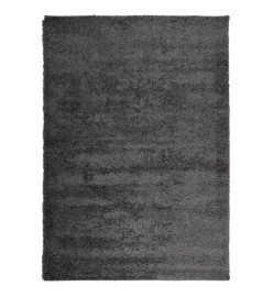 Tapis shaggy à poils longs moderne anthracite 160x230 cm