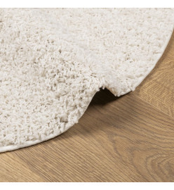 Tapis shaggy à poils longs moderne crème Ø 240 cm