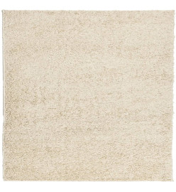 Tapis shaggy à poils longs moderne doré 160x160 cm