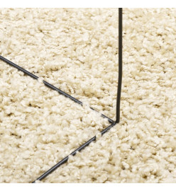 Tapis shaggy à poils longs moderne doré 160x160 cm