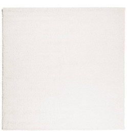 Tapis shaggy à poils longs moderne crème 160x160 cm