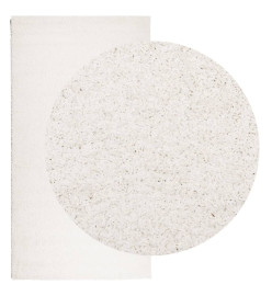 Tapis shaggy à poils longs moderne crème 80x150 cm