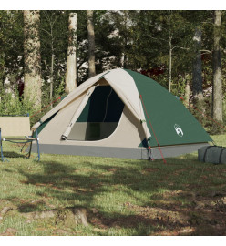 Tente de camping 6 personnes vert 348x340x190 cm taffetas 190T