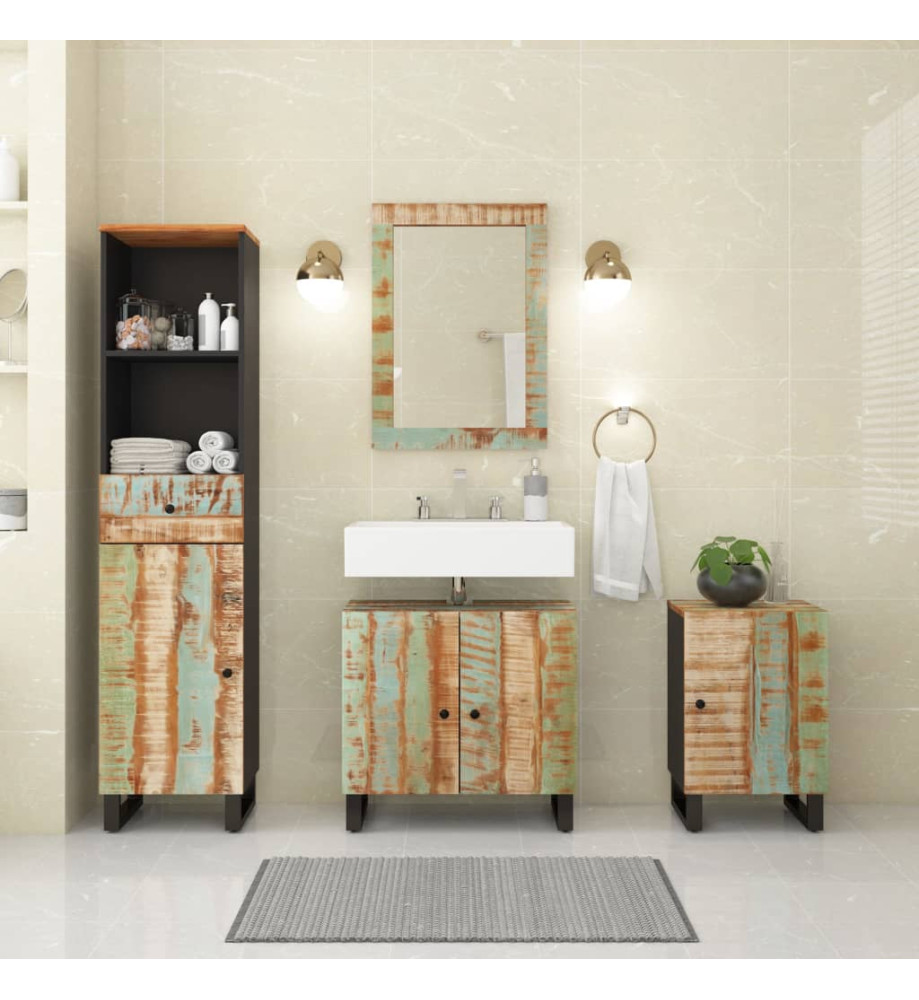 Ensemble de meubles de salle de bain 4 pcs bois massif récupéré