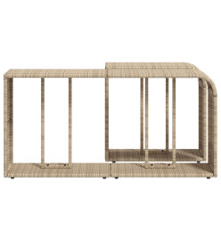 Étagères de rangement 2 pcs beige résine tressée