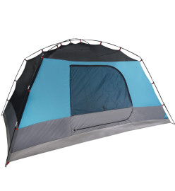 Tente de camping 4 personnes bleu 350x280x155 cm taffetas 190T