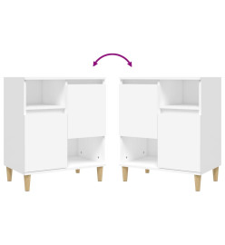 Buffets 3 pcs blanc 60x35x70 cm bois d'ingénierie