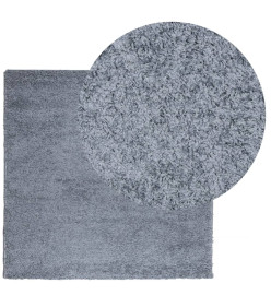 Tapis shaggy à poils longs moderne bleu 240x240 cm