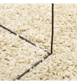 Tapis shaggy à poils longs moderne doré Ø 100 cm