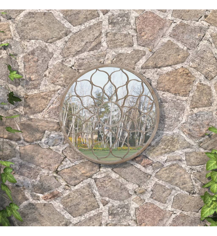 Miroir de jardin Sable 40x3 cm Fer Rond utilisation extérieure