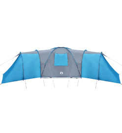 Tente de camping 12 personnes bleu 840x720x200 cm taffetas 185T