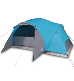 Tente de camping 8 personnes bleu 360x430x195 cm taffetas 190T