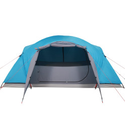 Tente de camping 8 personnes bleu 360x430x195 cm taffetas 190T