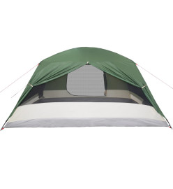 Tente de camping 4 personnes vert 350x280x155 cm taffetas 190T