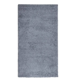 Tapis shaggy à poils longs moderne bleu 80x150 cm