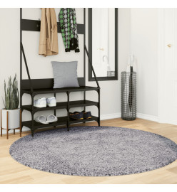 Tapis shaggy à poils longs moderne bleu Ø 160 cm