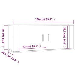 Ensemble de meubles TV 5 pcs Blanc brillant Bois d'ingénierie