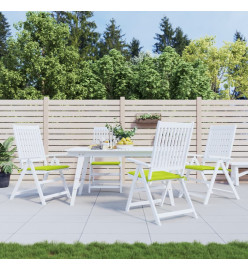 Coussins de chaise de jardin 4 pcs vert vif 50x50x3 cm