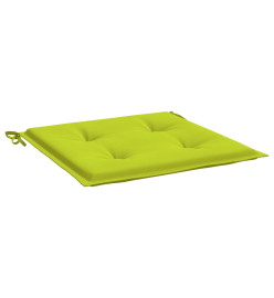 Coussins de chaise de jardin 4 pcs vert vif 50x50x3 cm