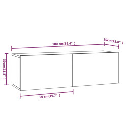 Ensemble de meubles TV 6 pcs Chêne fumé Bois d'ingénierie