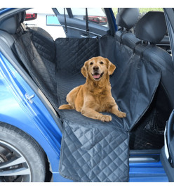 Housse de siège de voiture pour chien noir 137x46x50 cm