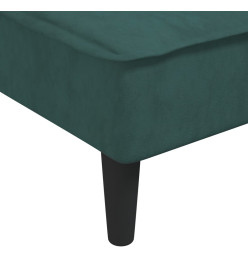 Chaise longue vert foncé velours