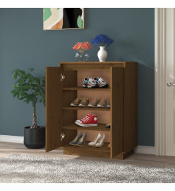 Armoire à chaussures Marron miel 60x35x80 cm Bois de pin massif