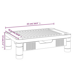 Support de moniteur Noir 43x30,5x13 cm