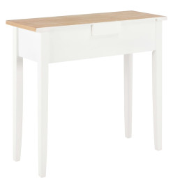 Table de console et coiffeuse Blanc 79x30x74 cm Bois