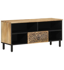 Meuble TV 100x33x46 cm bois massif de manguier