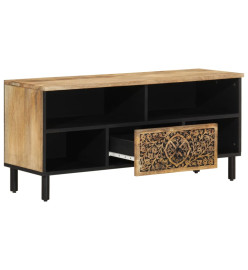 Meuble TV 100x33x46 cm bois massif de manguier