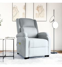 Fauteuil de massage inclinable Gris clair Tissu