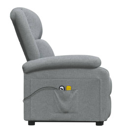 Fauteuil de massage inclinable Gris clair Tissu