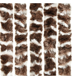 Rideau anti-mouches marron et blanc 90x200 cm chenille