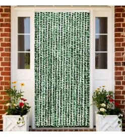 Rideau anti-mouches vert et blanc 100x230 cm chenille