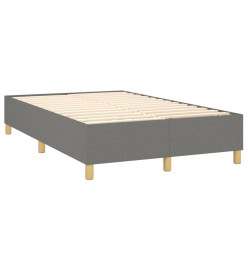 Lit à sommier tapissier avec matelas Gris foncé 120x200cm Tissu