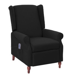 Fauteuil de massage inclinable Noir Tissu