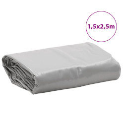 Bâche gris 1,5x2,5 m 600 g/m²