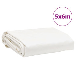 Bâche blanc 5x6 m 600 g/m²