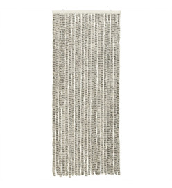 Rideau anti-mouches gris clair et gris foncé 56x200 cm chenille