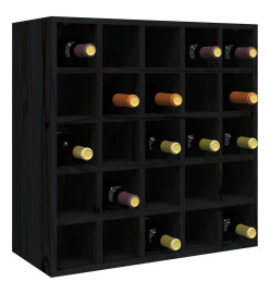 Armoire à vin Noir 56x25x56 cm Bois de pin massif