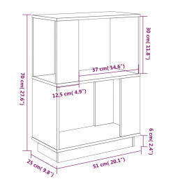 Bibliothèque/Cloison Marron miel 51x25x70 cm Bois de pin solide