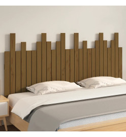 Tête de lit murale Marron miel 166x3x80 cm Bois massif de pin