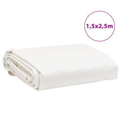 Bâche blanc 1,5x2,5 m 600 g/m²