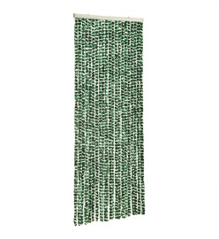 Rideau anti-mouches vert et blanc 100x200 cm chenille